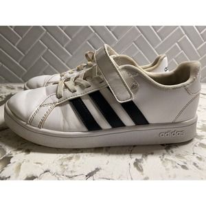 Adidas Grand Court Shoes Sneakers Youth 3Y Women's 5 White Black EF0109